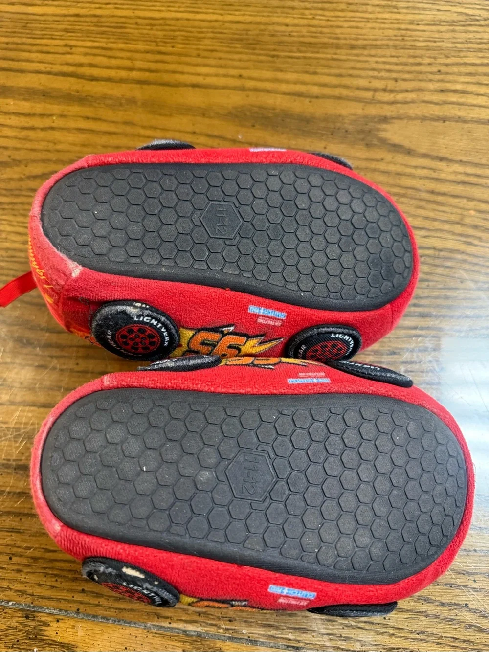 Lightning McQueen Plush Slippers - Red